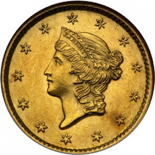 1 dollar - Gold Obverse Image minted in UNITED STATES in 1849 (Liberty Head)  - The Coin Database