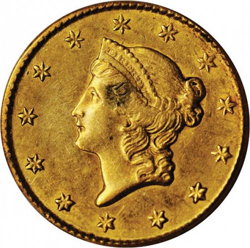 1 dollar - Gold Obverse Image minted in UNITED STATES in 1850 (Liberty Head)  - The Coin Database