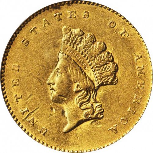 1 dollar - Gold Obverse Image minted in UNITED STATES in 1854 (Liberty Head)  - The Coin Database