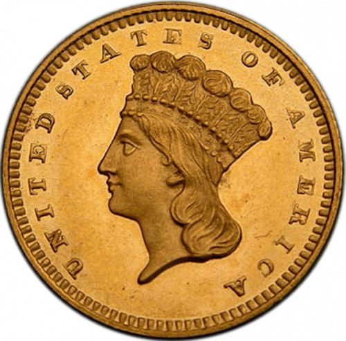 1 dollar - Gold Obverse Image minted in UNITED STATES in 1856 (Large Indian Head)  - The Coin Database
