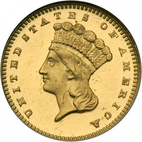 1 dollar - Gold Obverse Image minted in UNITED STATES in 1879 (Large Indian Head)  - The Coin Database