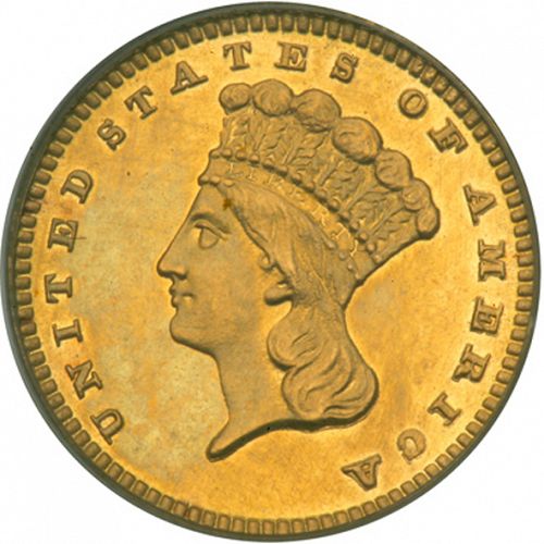 1 dollar - Gold Obverse Image minted in UNITED STATES in 1887 (Large Indian Head)  - The Coin Database