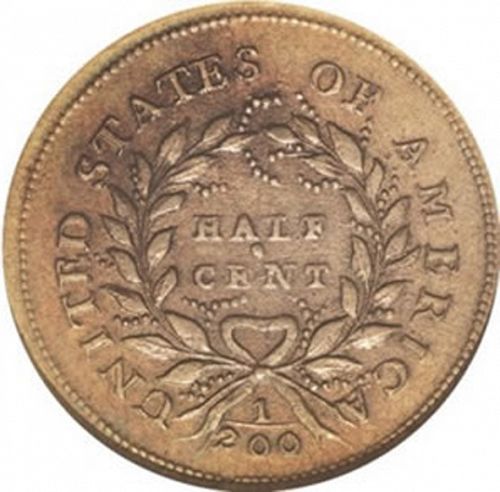 half cent Reverse Image minted in UNITED STATES in 1793 (Liberty Cap - Head facing left)  - The Coin Database