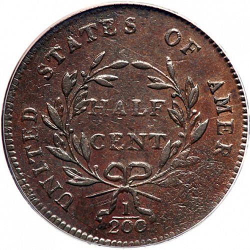 half cent Reverse Image minted in UNITED STATES in 1797 (Liberty Cap - Head facing right)  - The Coin Database