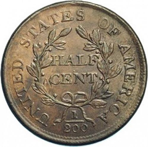 half cent Reverse Image minted in UNITED STATES in 1804 (Draped Bust)  - The Coin Database