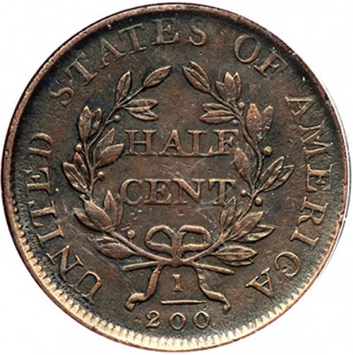 half cent Reverse Image minted in UNITED STATES in 1807 (Draped Bust)  - The Coin Database