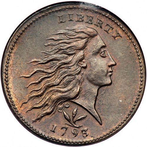 1 cent Obverse Image minted in UNITED STATES in 1793 (Flowing Hair - Wreath reverse)  - The Coin Database
