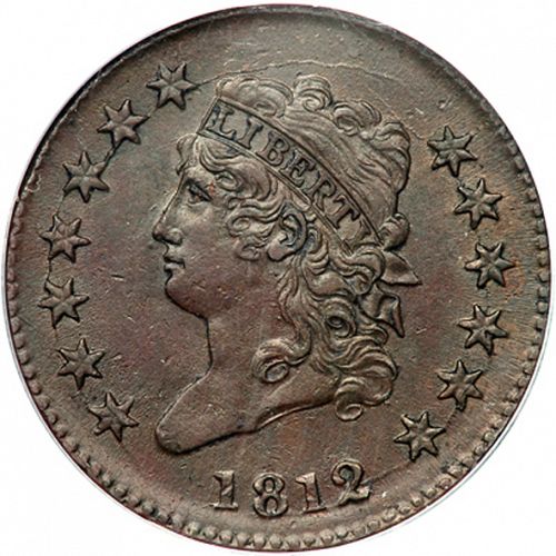 1 cent Obverse Image minted in UNITED STATES in 1812 (Classic Head)  - The Coin Database