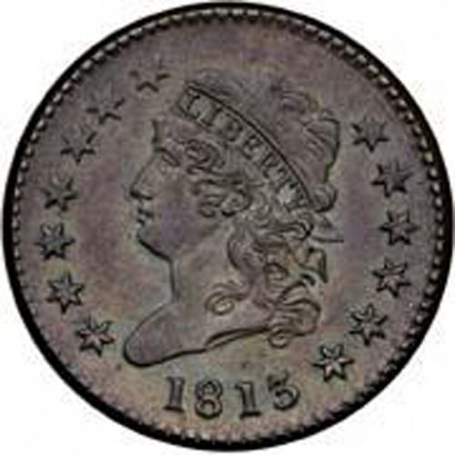 1 cent Obverse Image minted in UNITED STATES in 1813 (Classic Head)  - The Coin Database