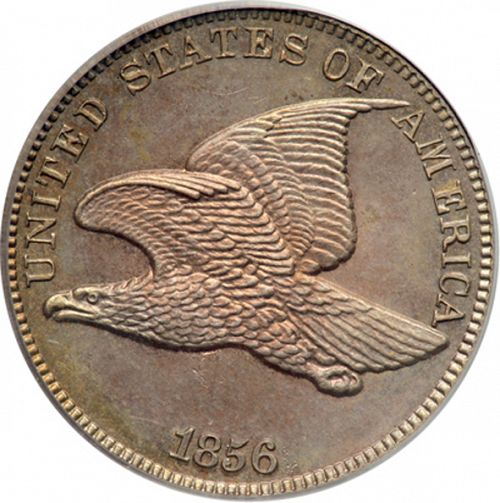1 cent Obverse Image minted in UNITED STATES in 1856 (Flying Eagle)  - The Coin Database