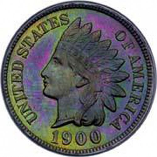 1 cent Obverse Image minted in UNITED STATES in 1900 (Indian Head)  - The Coin Database