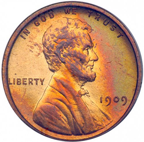 1 cent Obverse Image minted in UNITED STATES in 1909 (Lincoln)  - The Coin Database