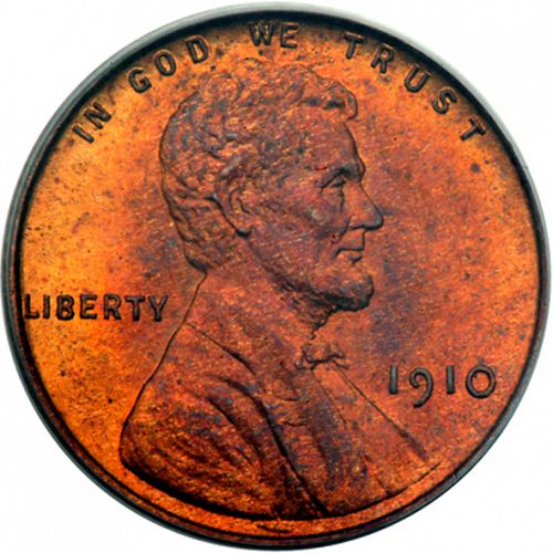 1 cent Obverse Image minted in UNITED STATES in 1910 (Lincoln)  - The Coin Database