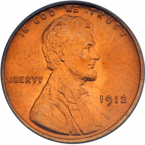 1 cent Obverse Image minted in UNITED STATES in 1912 (Lincoln)  - The Coin Database