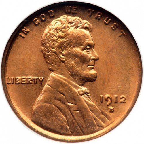 1 cent Obverse Image minted in UNITED STATES in 1912D (Lincoln)  - The Coin Database