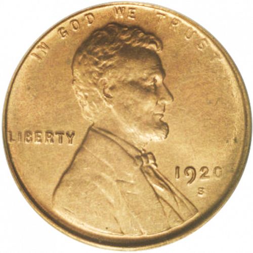 1 cent Obverse Image minted in UNITED STATES in 1920S (Lincoln)  - The Coin Database