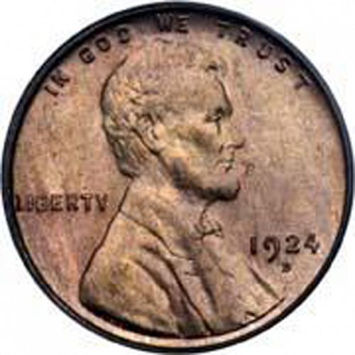 1 cent Obverse Image minted in UNITED STATES in 1924D (Lincoln)  - The Coin Database