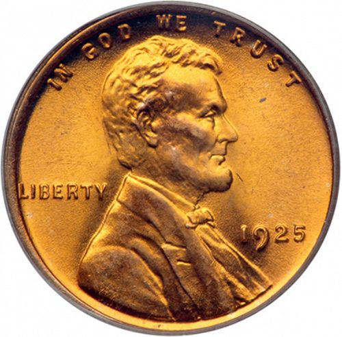 1 cent Obverse Image minted in UNITED STATES in 1925 (Lincoln)  - The Coin Database