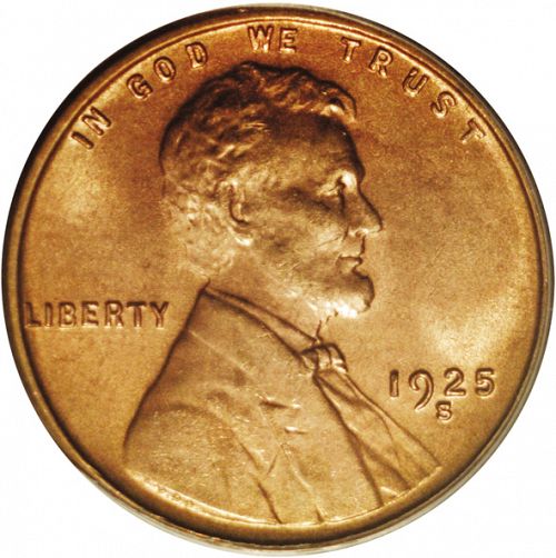 1 cent Obverse Image minted in UNITED STATES in 1925S (Lincoln)  - The Coin Database