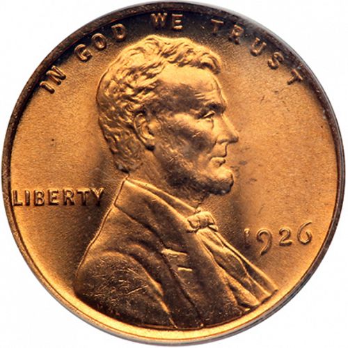 1 cent Obverse Image minted in UNITED STATES in 1926 (Lincoln)  - The Coin Database