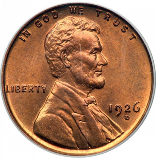 1 cent Obverse Image minted in UNITED STATES in 1926D (Lincoln)  - The Coin Database