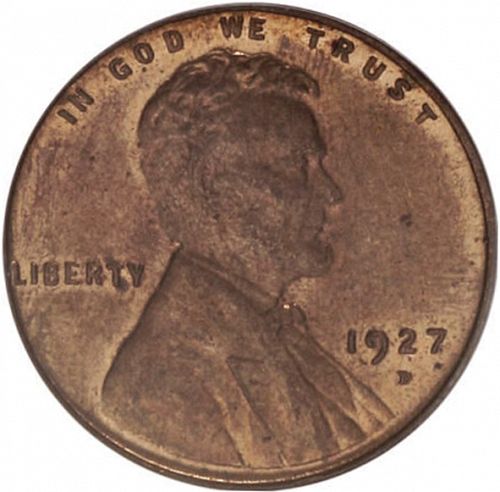 1 cent Obverse Image minted in UNITED STATES in 1927D (Lincoln)  - The Coin Database