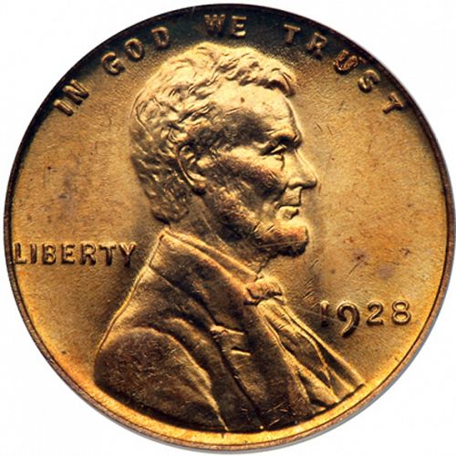 1 cent Obverse Image minted in UNITED STATES in 1928 (Lincoln)  - The Coin Database