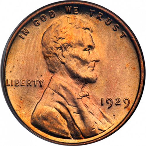 1 cent Obverse Image minted in UNITED STATES in 1929 (Lincoln)  - The Coin Database