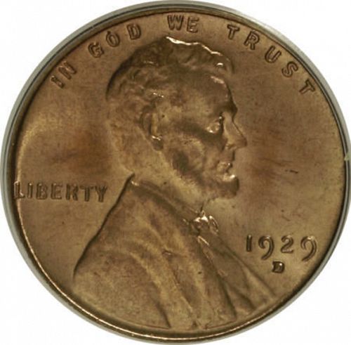 1 cent Obverse Image minted in UNITED STATES in 1929D (Lincoln)  - The Coin Database