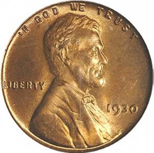 1 cent Obverse Image minted in UNITED STATES in 1930 (Lincoln)  - The Coin Database