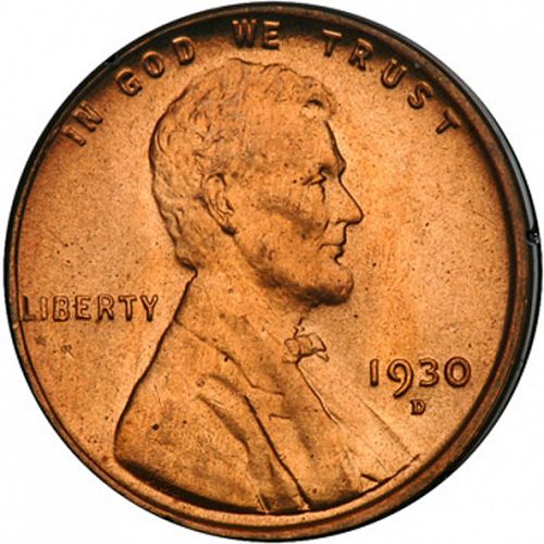 1 cent Obverse Image minted in UNITED STATES in 1930D (Lincoln)  - The Coin Database