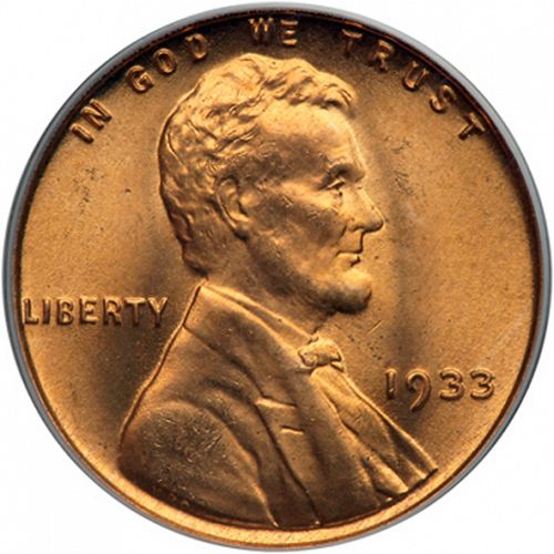 1 cent Obverse Image minted in UNITED STATES in 1933 (Lincoln)  - The Coin Database