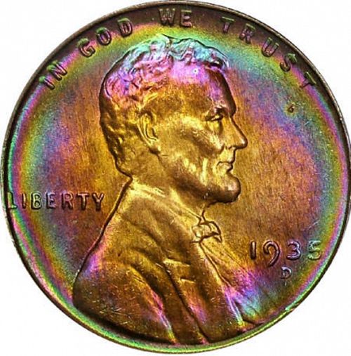 1 cent Obverse Image minted in UNITED STATES in 1935D (Lincoln)  - The Coin Database