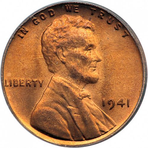1 cent Obverse Image minted in UNITED STATES in 1941 (Lincoln)  - The Coin Database