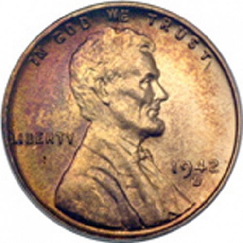 1 cent Obverse Image minted in UNITED STATES in 1942D (Lincoln)  - The Coin Database