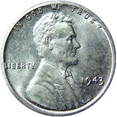 1 cent Obverse Image minted in UNITED STATES in 1943 (Lincoln - Steel)  - The Coin Database