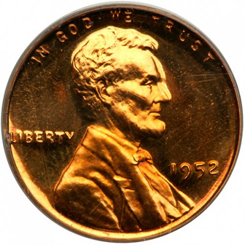 1 cent Obverse Image minted in UNITED STATES in 1952 (Lincoln)  - The Coin Database