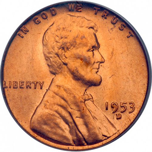 1 cent Obverse Image minted in UNITED STATES in 1953D (Lincoln)  - The Coin Database