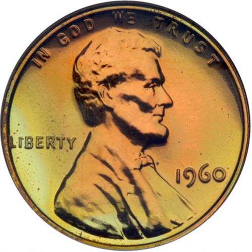 1 cent Obverse Image minted in UNITED STATES in 1960 (Lincoln - Memorial Reverse)  - The Coin Database