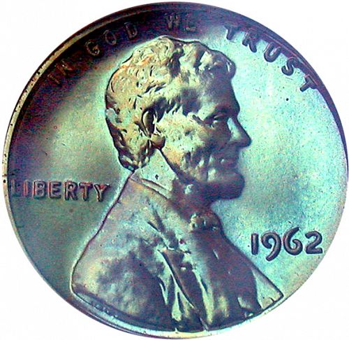 1 cent Obverse Image minted in UNITED STATES in 1962 (Lincoln - Memorial Reverse)  - The Coin Database