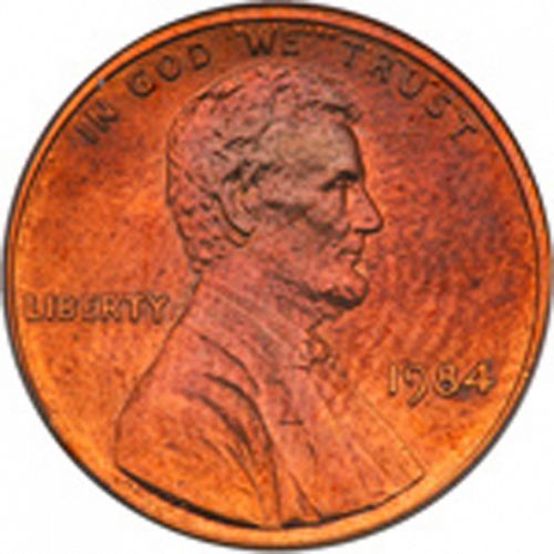 1 cent Obverse Image minted in UNITED STATES in 1984 (Lincoln - Memorial Reverse)  - The Coin Database