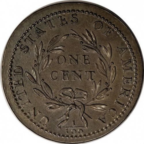 1 cent Reverse Image minted in UNITED STATES in 1793 (Liberty Cap)  - The Coin Database