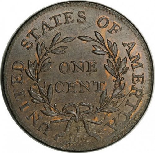 1 cent Reverse Image minted in UNITED STATES in 1796 (Draped Bust)  - The Coin Database