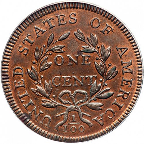1 cent Reverse Image minted in UNITED STATES in 1797 (Draped Bust)  - The Coin Database