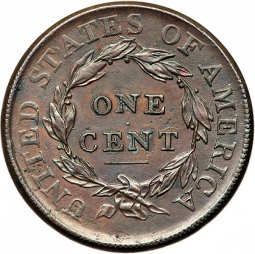 1 cent Reverse Image minted in UNITED STATES in 1809 (Classic Head)  - The Coin Database