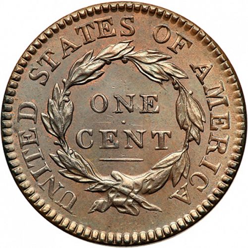 1 cent Reverse Image minted in UNITED STATES in 1816 (Coronet)  - The Coin Database