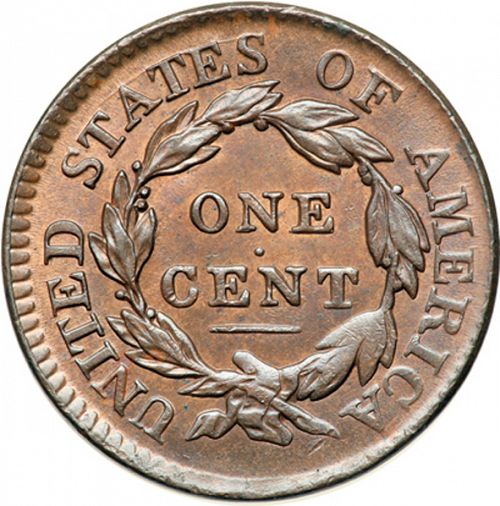 1 cent Reverse Image minted in UNITED STATES in 1817 (Coronet)  - The Coin Database