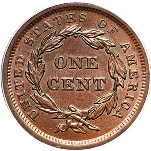 1 cent Reverse Image minted in UNITED STATES in 1840 (Braided Hair)  - The Coin Database