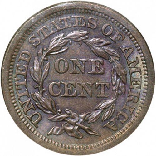 1 cent Reverse Image minted in UNITED STATES in 1856 (Braided Hair)  - The Coin Database