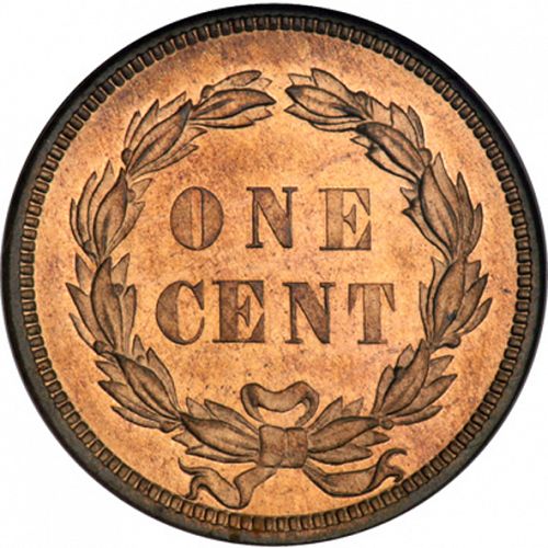 1 cent Reverse Image minted in UNITED STATES in 1859 (Indian Head - No Shield on Reverse)  - The Coin Database